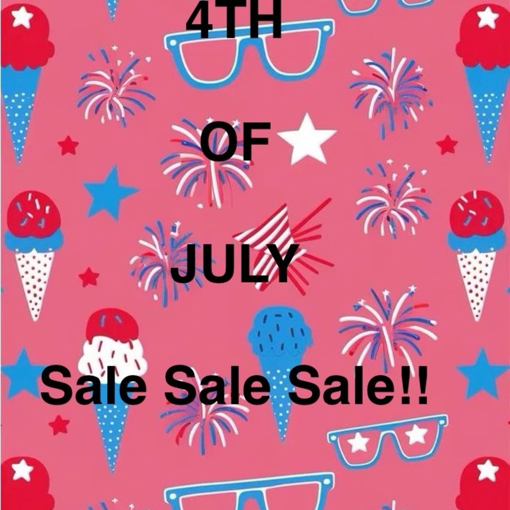 4th of July sale on all closet items!